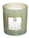 Atmosphera Christmas Glass Green Candle 9x8cm