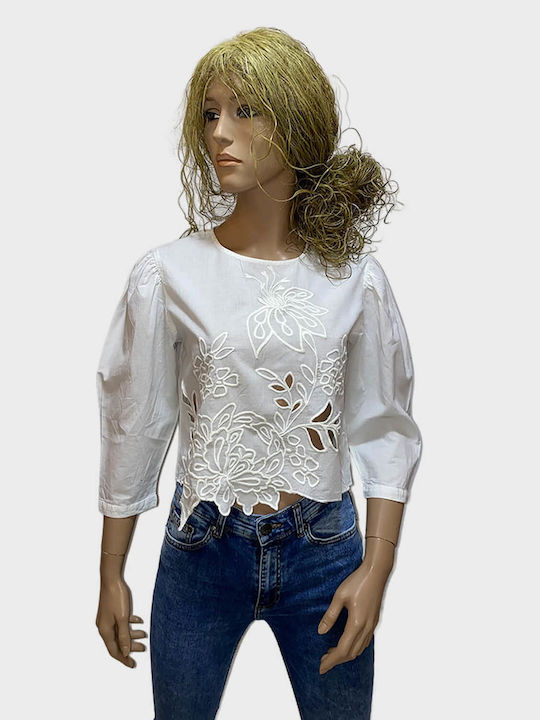 Blouse White Losan Lwmap0101 24005