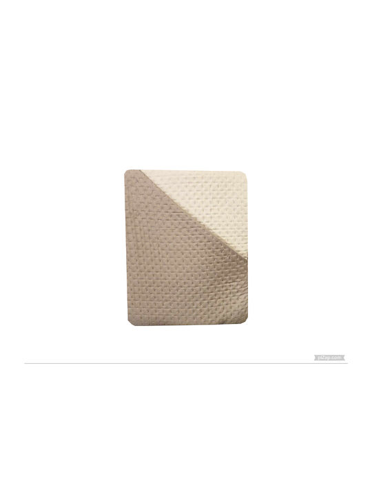 Marwa Coverlet Single Coffee/ochre 160x240cm
