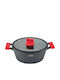 Zwieger Obsidian Deep Pot Made of Cast Aluminum 5lt 24cm