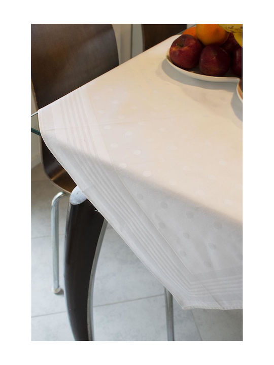 Dimcol Καρέ Τραπεζομάντηλο Βαμβακερό White 100 White 80x80εκ.