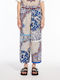 Weekend Max Mara West Pantaloni din bumbac poplin Max Mara West albastru floarea porumbului