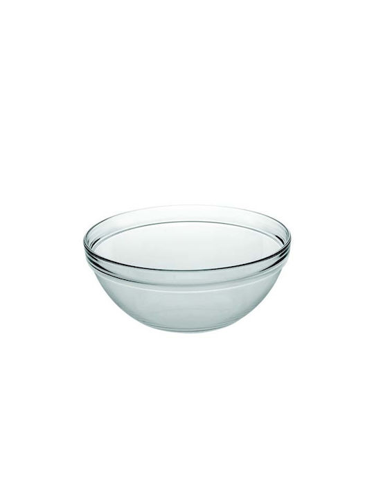 Serving Bowl Round Glass Transparent 1pcs