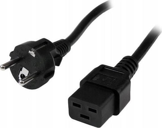 Manhattan Schuko / IEC C19 - Schuko / IEC C19 Cable 2.5m Μαύρο 302821