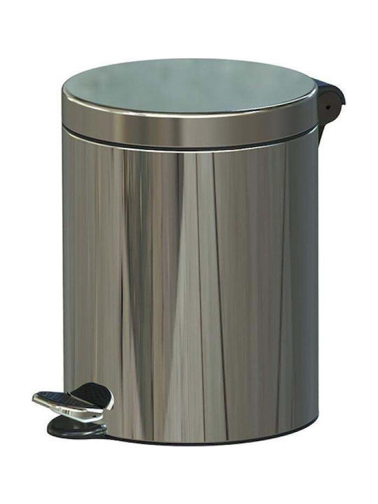 Alda Office Plastic Waste Bin 5lt Gray 28x28x28cm