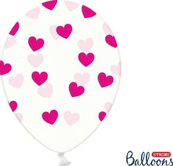 Party Deco Strong Balloons Fuchsia Hearts 30 Cm 6 Pcs Universal