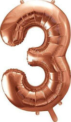 Party Deco Foil Balloon numărul "3" 86cm Universal Rose Gold