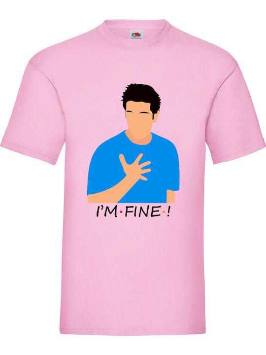 Fruit of the Loom Friends Tv Ross Tricou Roz Bu...
