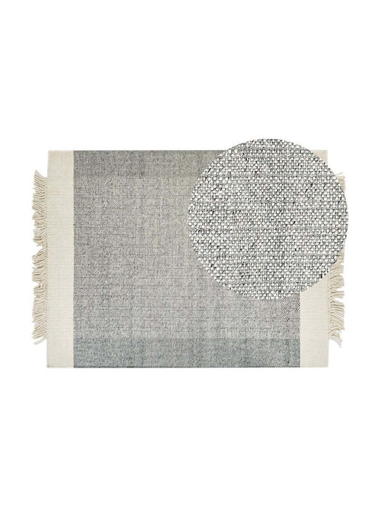 Beliani Χαλί Ορθογώνιο Μάλλινο Grey 160x230cm