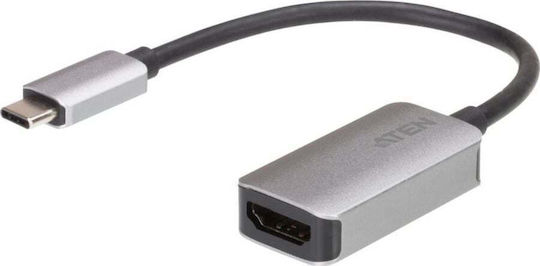 Aten Convertor USB-C / HDMI masculin în HDMI / USB-C feminin Gri 1buc UC3008A1-AT