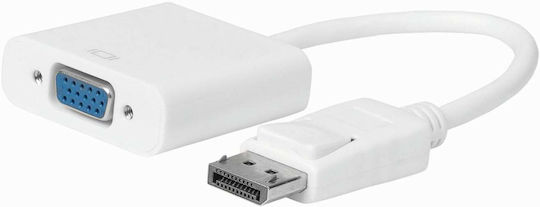 Microconnect Convertor DisplayPort / VGA Masculin În DisplayPort / VGA Feminin Alb 1 Bucată DPVGA15CMW