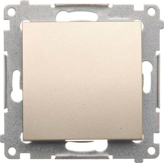 Kontakt-Simon Recessed Wall Switch Single Without Frame Gold