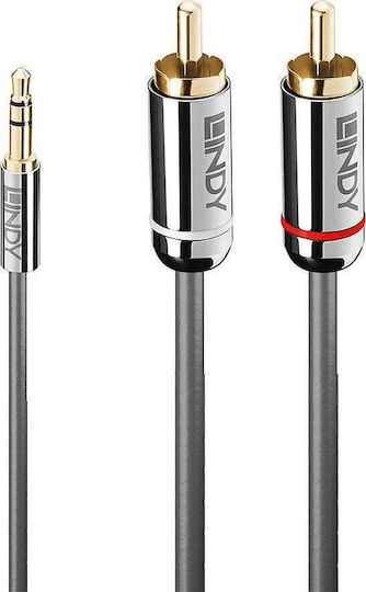 Lindy Μετατροπέας RCA male σε RCA female Ασημί 1τμχ 35335