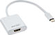 InLine Konverter USB-C / HDMI / DisplayPort / Thunderbolt 3 männlich zu HDMI / DisplayPort / Thunderbolt 3 männlich Silber 1Stück 64101S