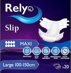 Rely Slip Maxi Incontinence Diapers Large 20 Units