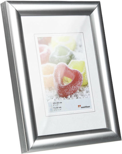 Walther Trendstyle Plastic Photo Frame with Gray Frame