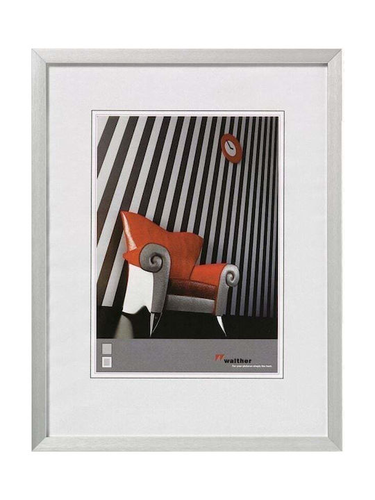 Walther Silver Photo Frame with Gray Frame