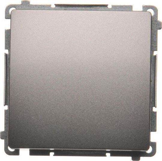 Kontakt-Simon Recessed Wall Switch Lighting One-Way without Frame Gray