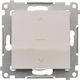 Kontakt-Simon Recessed Wall Switch for Rolling Shutters Single Without Frame White