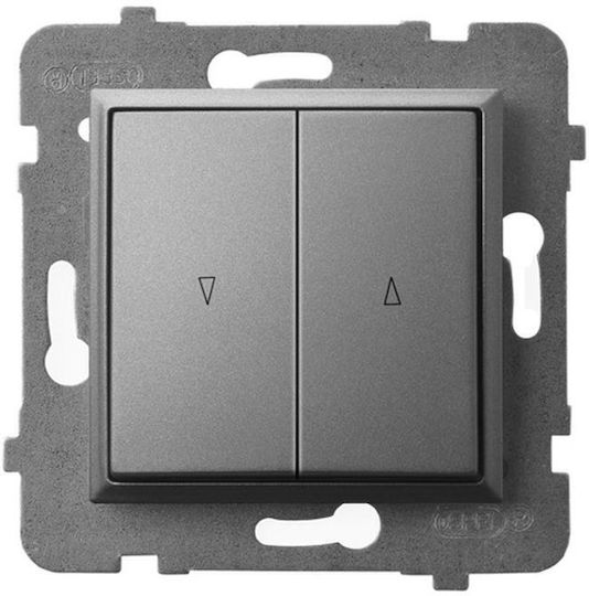 Ospel Vertiefter Elektrischer Wandtaster Rollläden Doppel Ohne Rahmen Grau
