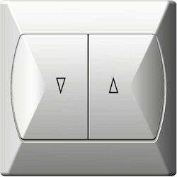 Ospel Akcent Recessed Wall Switch with Frame White