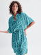 24 Colours Women's Airy Dress Turquoise Design 21103 Blue