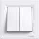 Schneider Electric Asfora Recessed Wall Switch Lighting Two-Way with Frame White