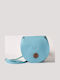 Leather Women's Bag Shoulder Light Blue