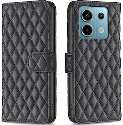 Binfen Diamantgitter Schwarze Handyhülle für Redmi Note 13 Pro 5G / Poco X6
