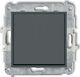 Karlik Recessed Wall Switch Single with Gray Frame