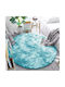 Strado Carpets Rug Round Light Blue