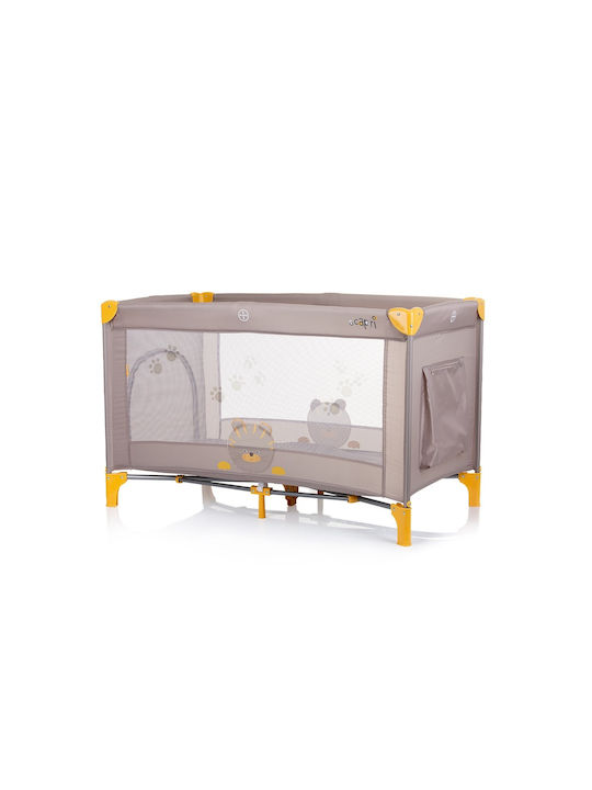 Chipolino Capri Playpen with Mattress Tiger Beige 125x65cm