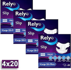 Rely Slip Maxi Incontinence Diapers XLarge 4x20 Units