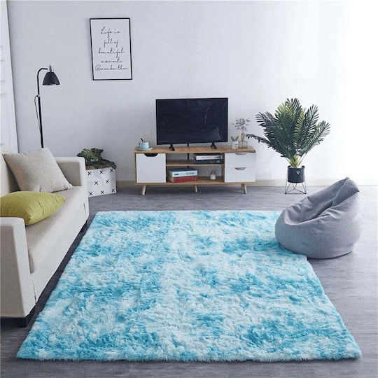 Strado Carpets Covor Rectangular Shaggy albastru deschis