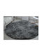 Strado Carpets Rug Round Shaggy Dark Grey