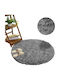 Strado Carpets Teppich Rund Zottelig Light Grey