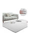 Strado Carpets Χαλί Διάδρομος Shaggy White 80x150cm