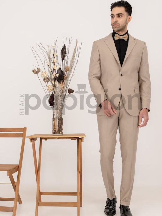 Vittorio Artist Men's Suit Beige