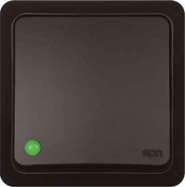 Elektro Plast Wall Switch Lighting One-Way with Frame Brown