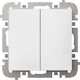Elektro Plast Recessed Wall Switch Double Without Frame White
