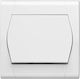 Elektro Plast Recessed Wall Switch Lighting with Frame White