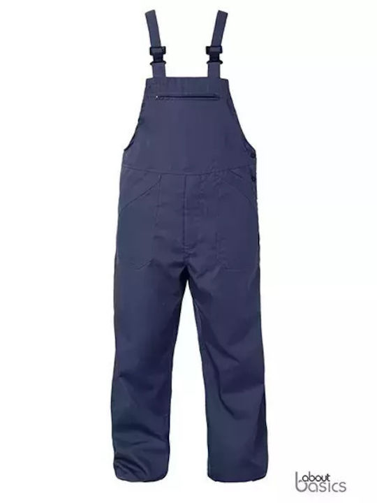 About Basics Φόρμα Εργασίας με Τιράντες Βαμβακερή Navy Μπλε