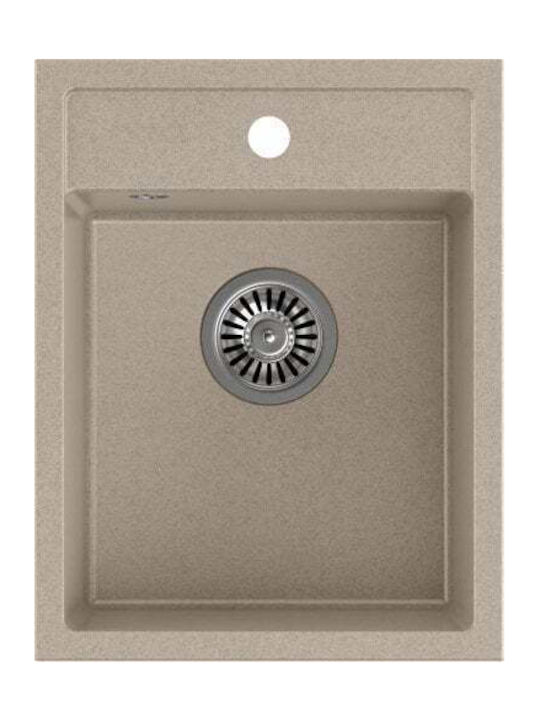 Quadron Drop-In Spüle aus Verbundgranulat B39xT50cm Beige