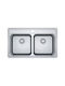 Franke Bell Bcx 620-35-35 Ένθετος Νεροχύτης Inox Μ79xΠ48cm Ασημί