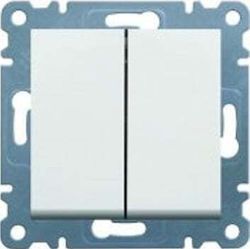 Hager Lumina 2 Recessed Wall Switch Double with...
