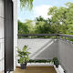 vidaXL Shade Divider Gray With Hoop & with PU C...