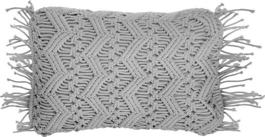 Beliani Μαξιλάρι Καναπέ από 100% Βαμβάκι Grey 30x45εκ.