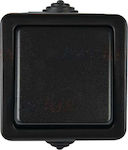 Kanlux Waterproof Wall Switch Black