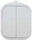 Abex Waterproof Wall Switch Two-Way with Frame White