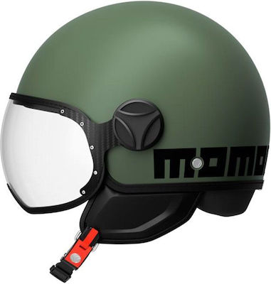 MomoDesign FGTR Classic Military Green/Black Motorradhelm Jet ECE 22.06